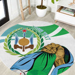 Personalized Happy Djibouti Round Carpet Independence Day