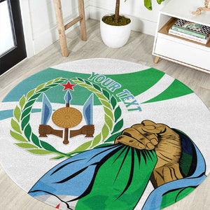 Personalized Happy Djibouti Round Carpet Independence Day