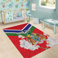 Personalized Gambia Area Rug Coat Of Arms - African Pattern