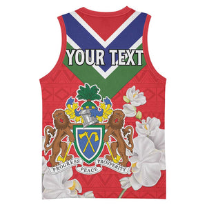 Personalized Gambia Basketball Jersey Coat Of Arms - African Pattern LT15