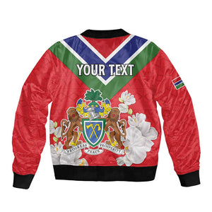 Personalized Gambia Bomber Jacket Coat Of Arms - African Pattern