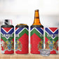Personalized Gambia 4 in 1 Can Cooler Tumbler Coat Of Arms - African Pattern