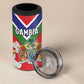 Personalized Gambia 4 in 1 Can Cooler Tumbler Coat Of Arms - African Pattern
