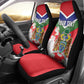 Personalized Gambia Car Seat Cover Coat Of Arms - African Pattern