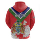 Personalized Gambia Hoodie Coat Of Arms - African Pattern