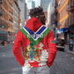 Personalized Gambia Hoodie Coat Of Arms - African Pattern