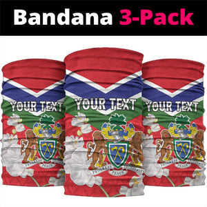 Personalized Gambia Neck Gaiter Coat Of Arms - African Pattern LT15