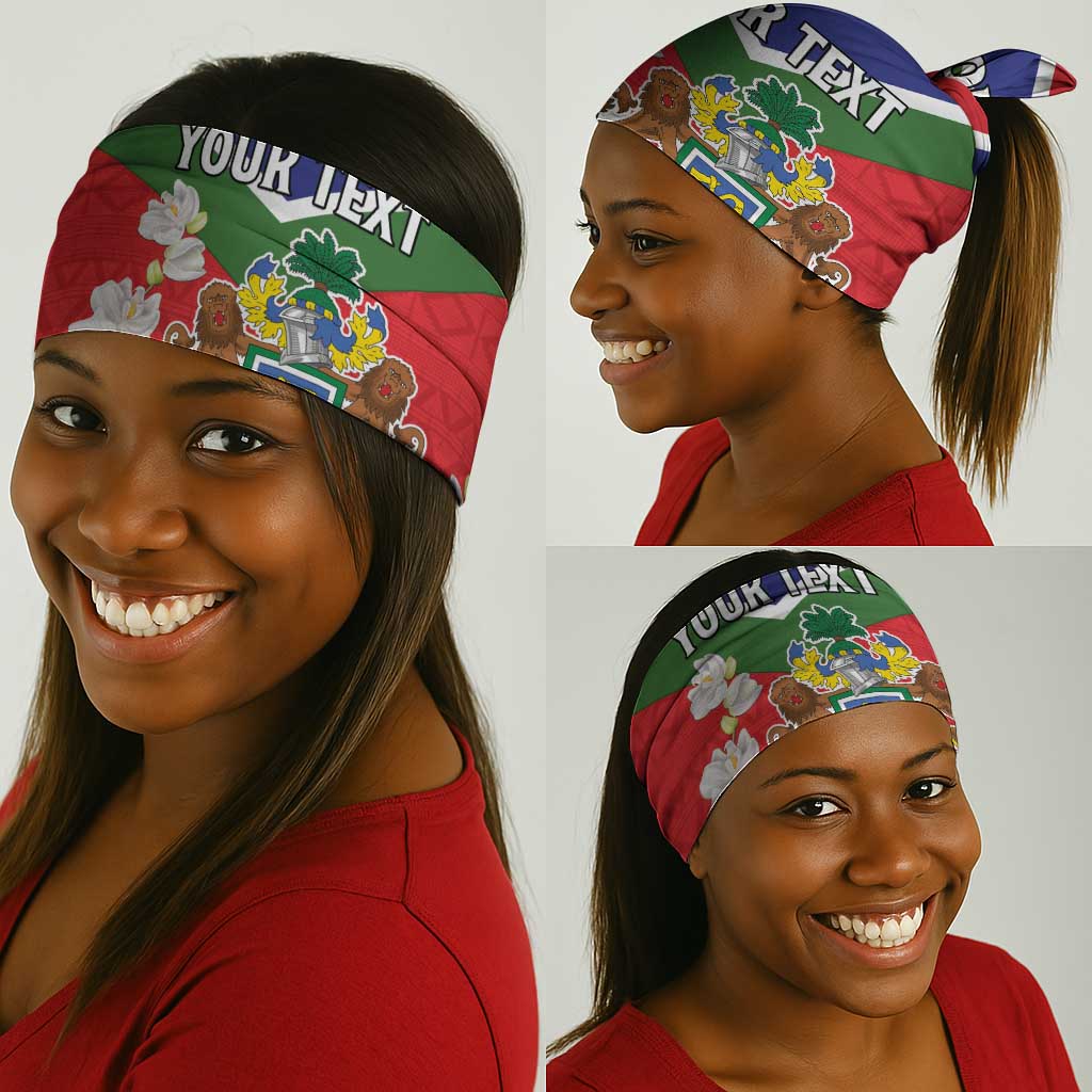 Personalized Gambia Neck Gaiter Coat Of Arms - African Pattern LT15