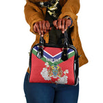 Personalized Gambia Shoulder Handbag Coat Of Arms - African Pattern