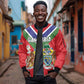 Personalized Gambia Sleeve Zip Bomber Jacket Coat Of Arms - African Pattern