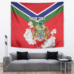 Personalized Gambia Tapestry Coat Of Arms - African Pattern