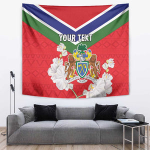Personalized Gambia Tapestry Coat Of Arms - African Pattern