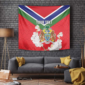 Personalized Gambia Tapestry Coat Of Arms - African Pattern
