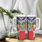 Personalized Gambia Tumbler With Handle Coat Of Arms - African Pattern