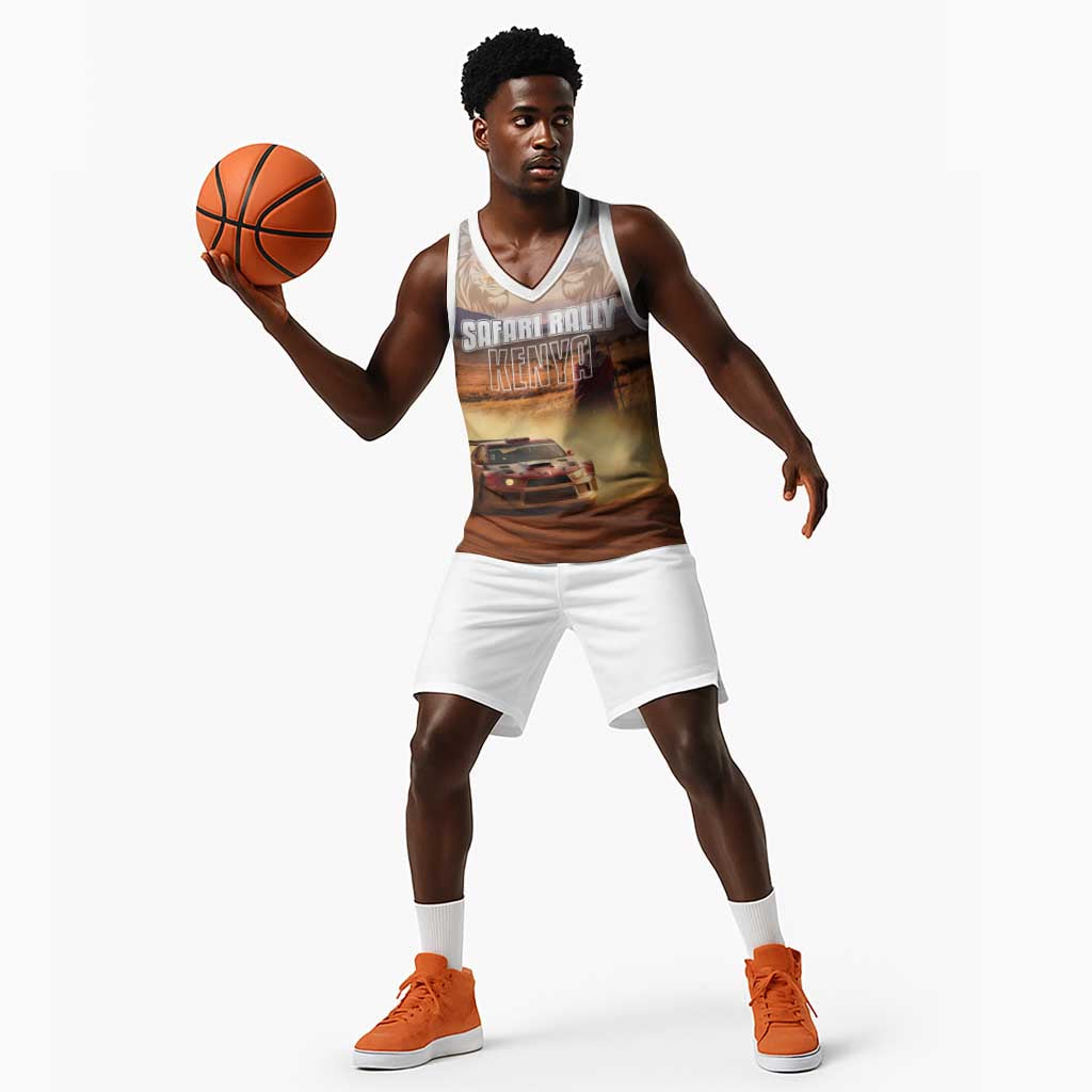Personalized Kenya Safari Racing Car Basketball Jersey Come On Kenyan LT15
