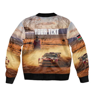 Personalized Kenya Safari Racing Car Bomber Jacket Come On Kenyan