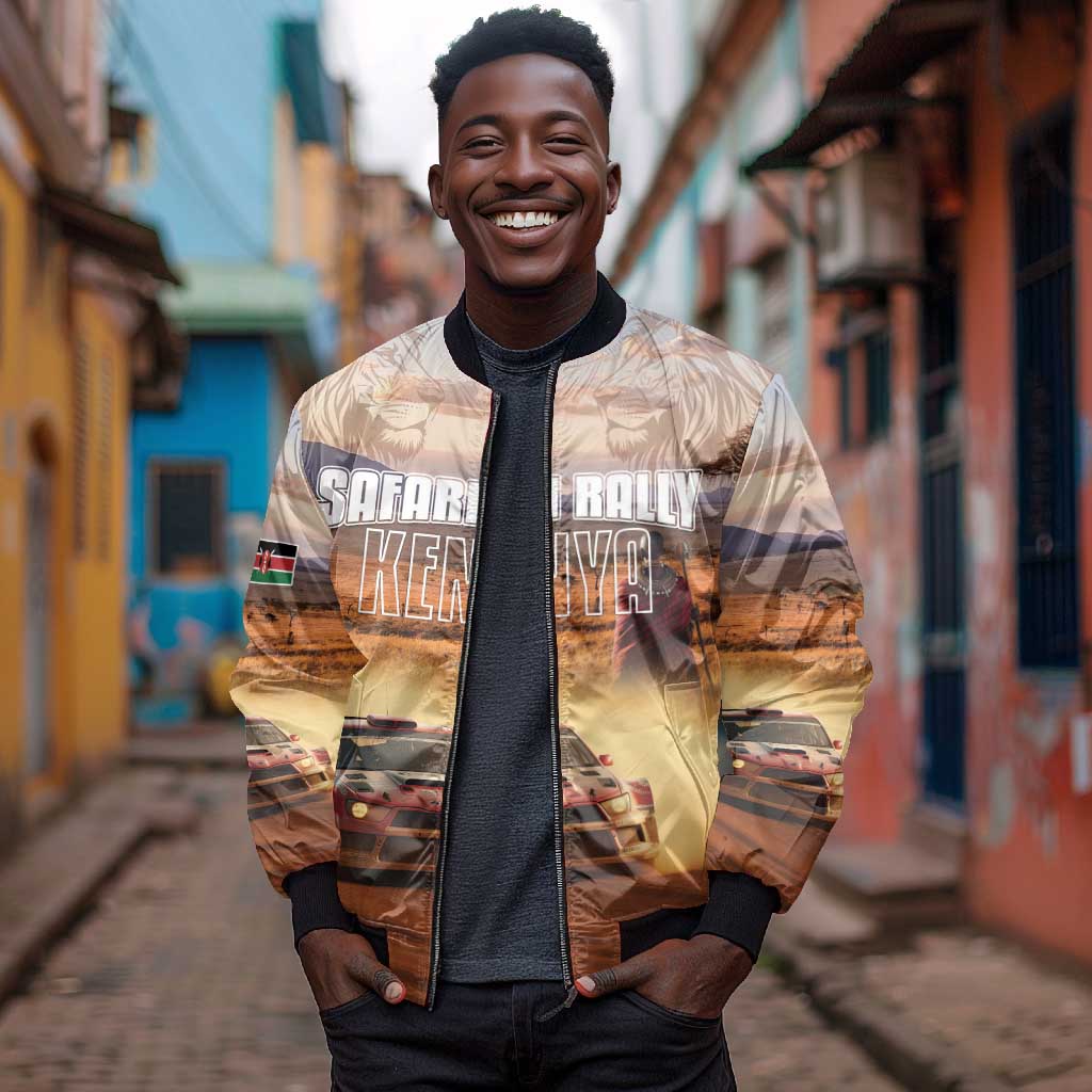Personalized Kenya Safari Racing Car Bomber Jacket Come On Kenyan
