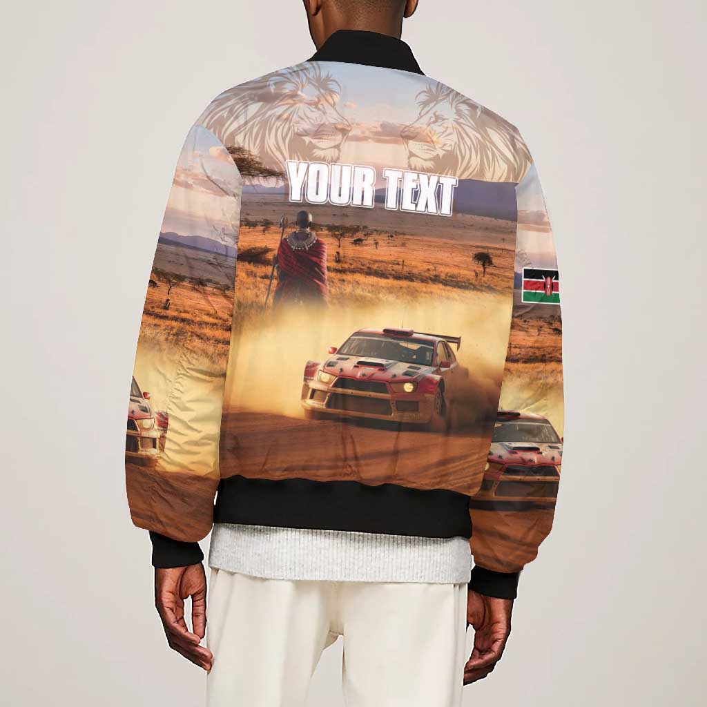 Personalized Kenya Safari Racing Car Bomber Jacket Come On Kenyan