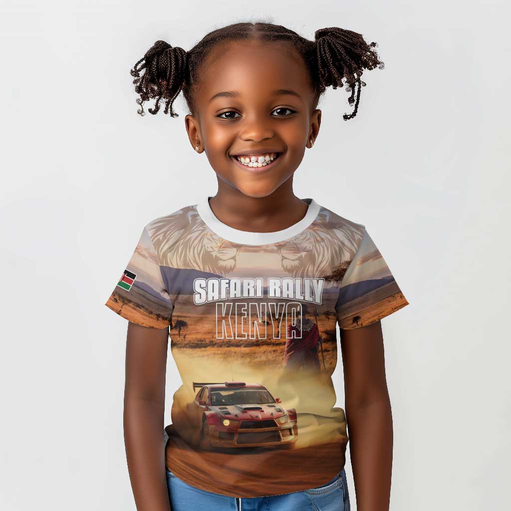Personalized Kenya Safari Racing Car Kid T shirt Come On Kenyan
