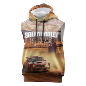 Personalized Kenya Safari Racing Car Sleeveless Hoodie Come On Kenyan - African Pride