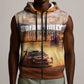 Personalized Kenya Safari Racing Car Sleeveless Zip Hoodie Come On Kenyan - African Pride