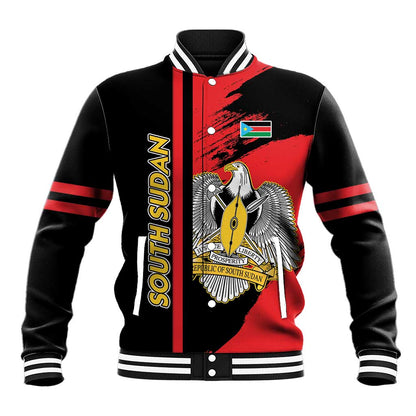 Personalized South Sudan With Coat Of Arms Baseball Jacket Sporty Style