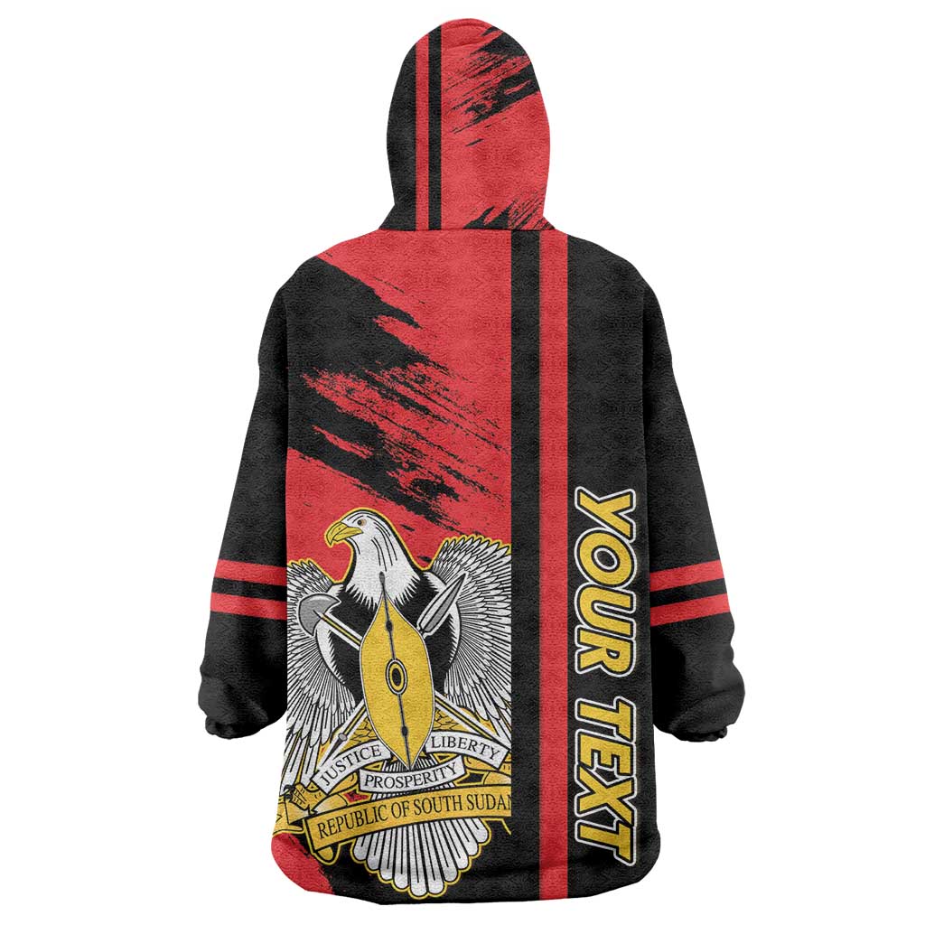 Personalized South Sudan With Coat Of Arms Kid Wearable Blanket Hoodie Sporty Style