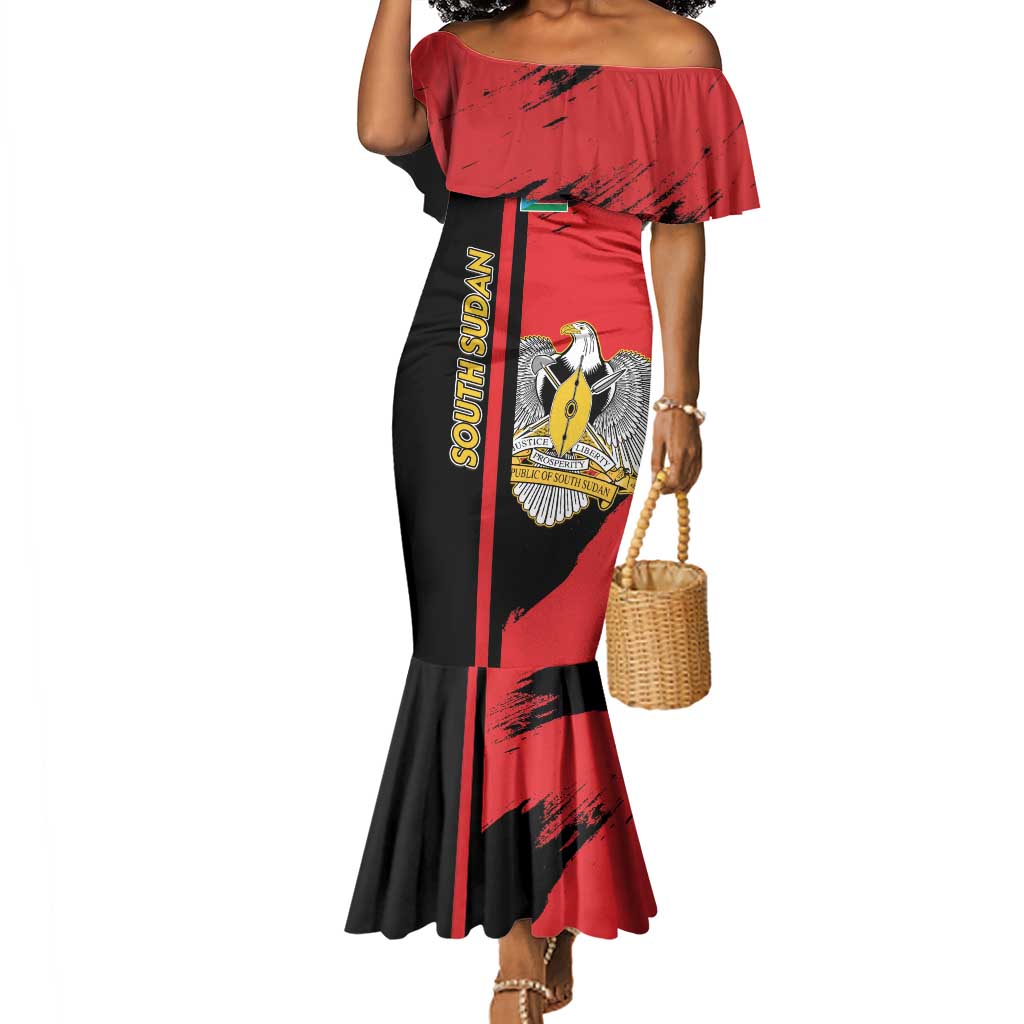 Personalized South Sudan With Coat Of Arms Mermaid Dress Sporty Style