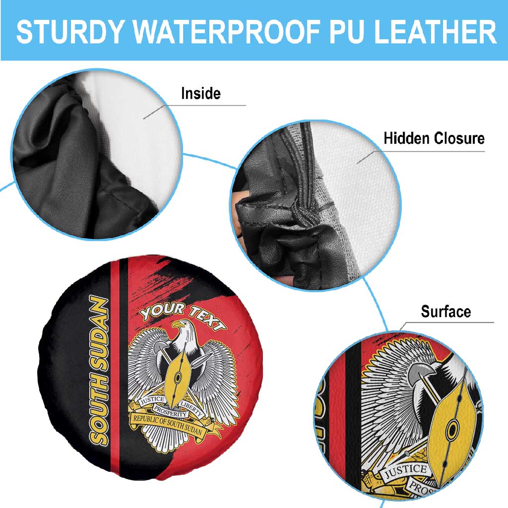 Personalized South Sudan With Coat Of Arms Spare Tire Cover Sporty Style