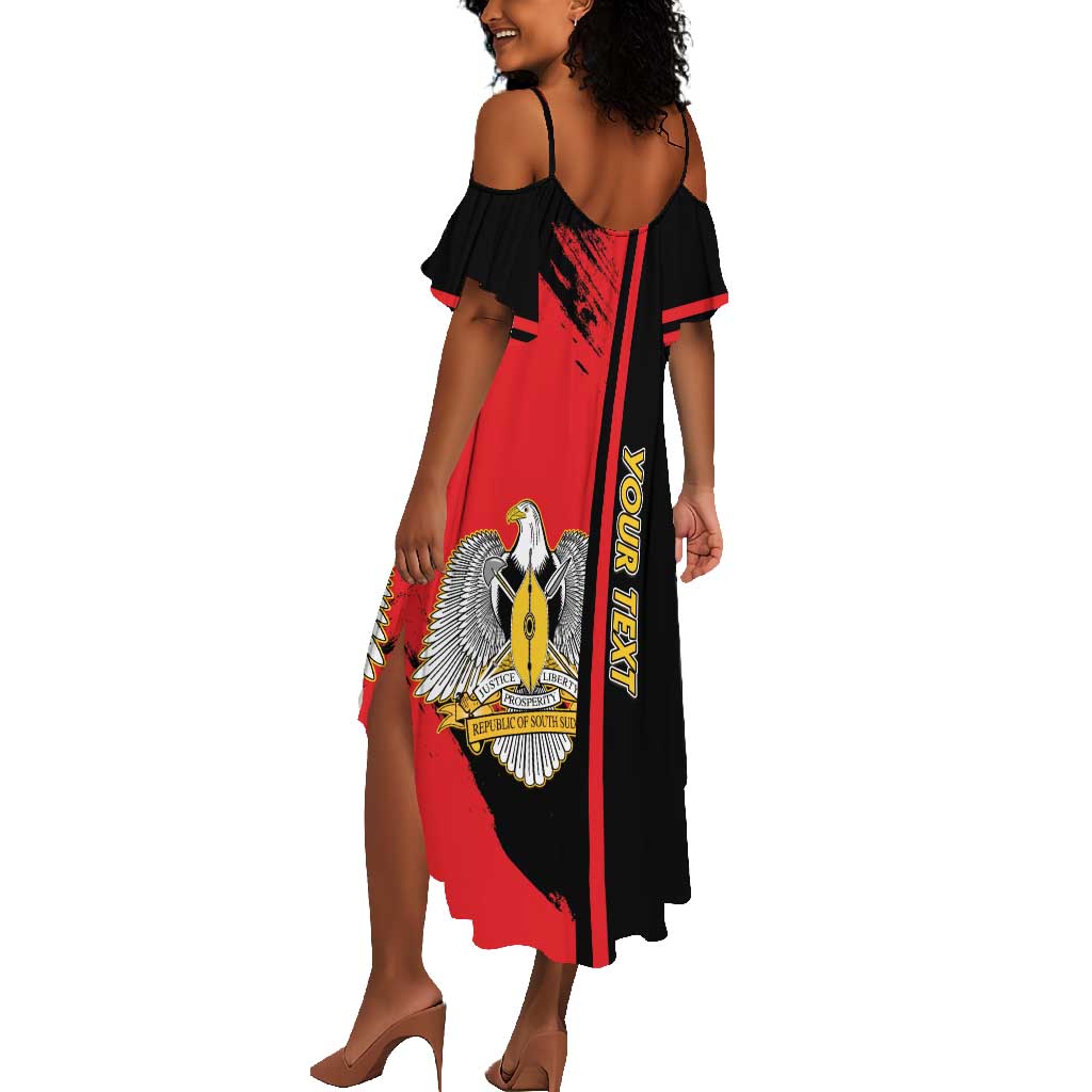 Personalized South Sudan With Coat Of Arms Summer Maxi Dress Sporty Style