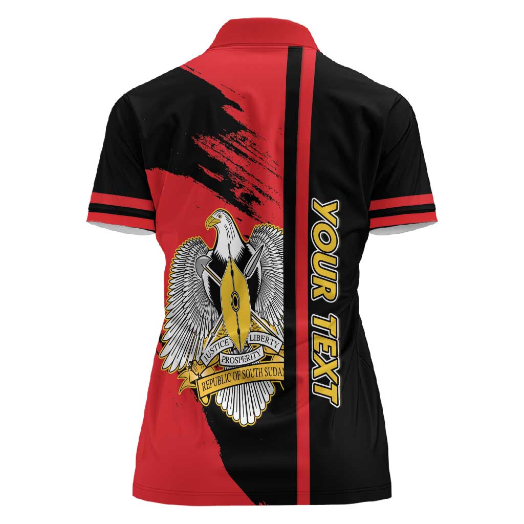 Personalized South Sudan With Coat Of Arms Women Polo Shirt Sporty Style