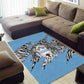 Personalized Lefatshe la Botswana Area Rug Coat Of Arms - African and Zebra Patterns