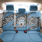 Personalized Lefatshe la Botswana Back Car Seat Cover Coat Of Arms - African and Zebra Patterns