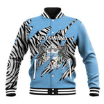 Personalized Lefatshe la Botswana Baseball Jacket Coat Of Arms - African and Zebra Patterns