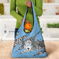 Personalized Lefatshe la Botswana Grocery Bag Coat Of Arms - African and Zebra Patterns