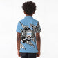 Personalized Lefatshe la Botswana Kid Polo Shirt Coat Of Arms - African and Zebra Patterns