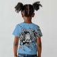 Personalized Lefatshe la Botswana Kid T shirt Coat Of Arms - African and Zebra Patterns