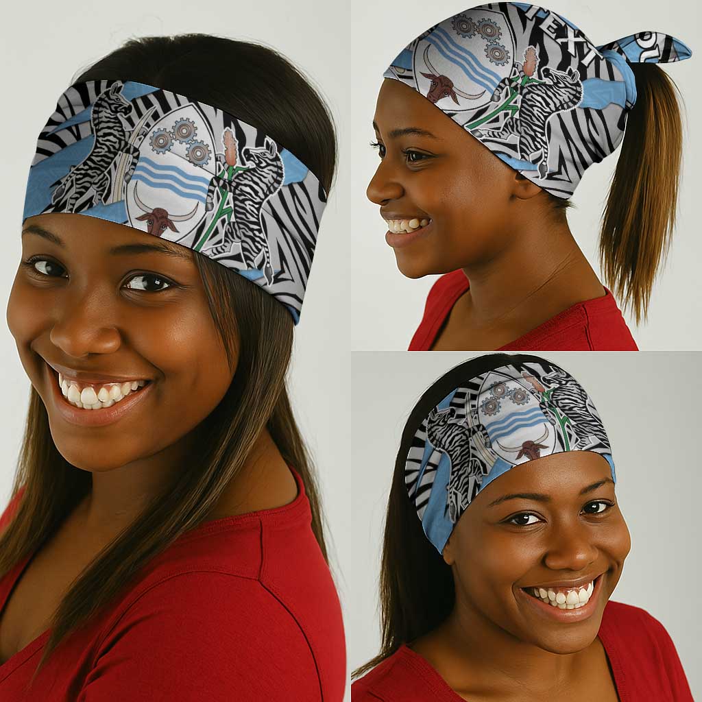 Personalized Lefatshe la Botswana Neck Gaiter Coat Of Arms - African and Zebra Patterns LT15