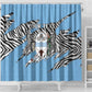 Personalized Lefatshe la Botswana Shower Curtain Coat Of Arms - African and Zebra Patterns