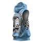 Personalized Lefatshe la Botswana Sleeveless Hoodie Coat Of Arms - African and Zebra Patterns - African Pride