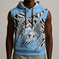 Personalized Lefatshe la Botswana Sleeveless Hoodie Coat Of Arms - African and Zebra Patterns - African Pride