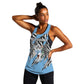 Personalized Lefatshe la Botswana Women Racerback Tank Coat Of Arms - African and Zebra Patterns