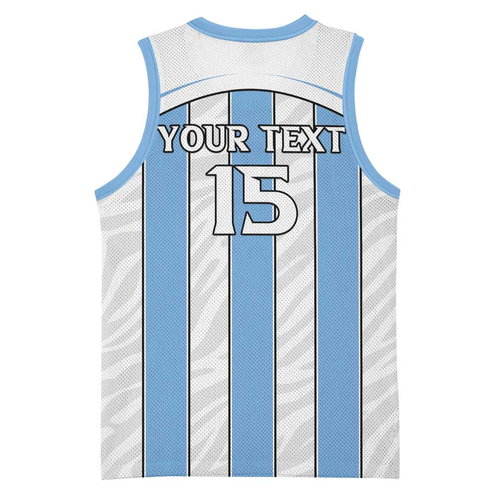 Custom Lefatshe la Botswana Football Basketball Jersey Come On Dipitse LT15