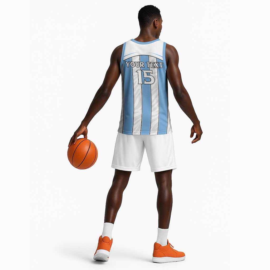 Custom Lefatshe la Botswana Football Basketball Jersey Come On Dipitse LT15