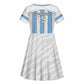 Custom Lefatshe la Botswana Football Kid Short Sleeve Dress Come On Dipitse