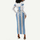 Custom Lefatshe la Botswana Football Long Sleeve Bodycon Dress Come On Dipitse LT15