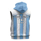 Custom Lefatshe la Botswana Football Sleeveless Zip Hoodie Come On Dipitse - African Pride