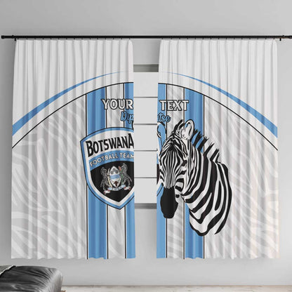 Custom Lefatshe la Botswana Football Window Curtain Come On Dipitse