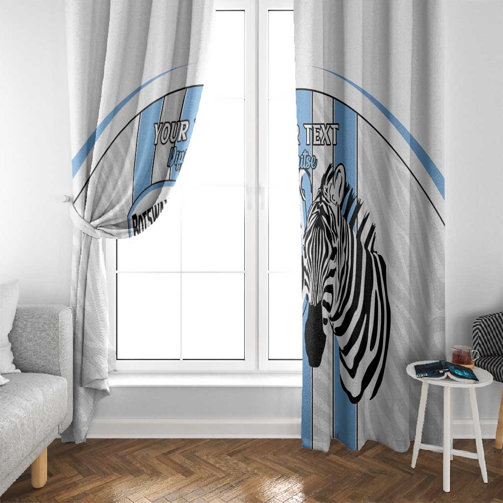 Custom Lefatshe la Botswana Football Window Curtain Come On Dipitse