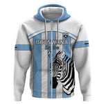 Custom Lefatshe la Botswana Football Zip Hoodie Come On Dipitse